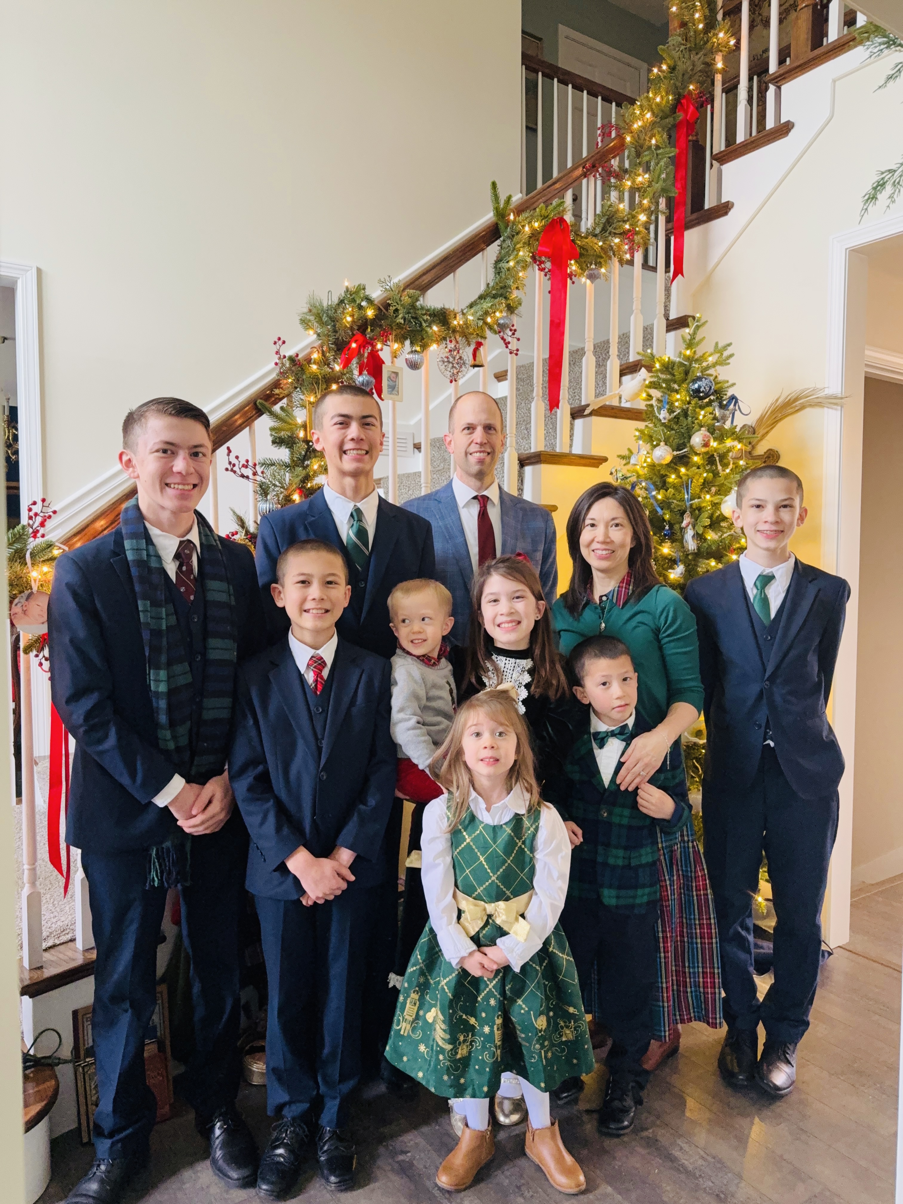 Michael Binggeli and his family of ten