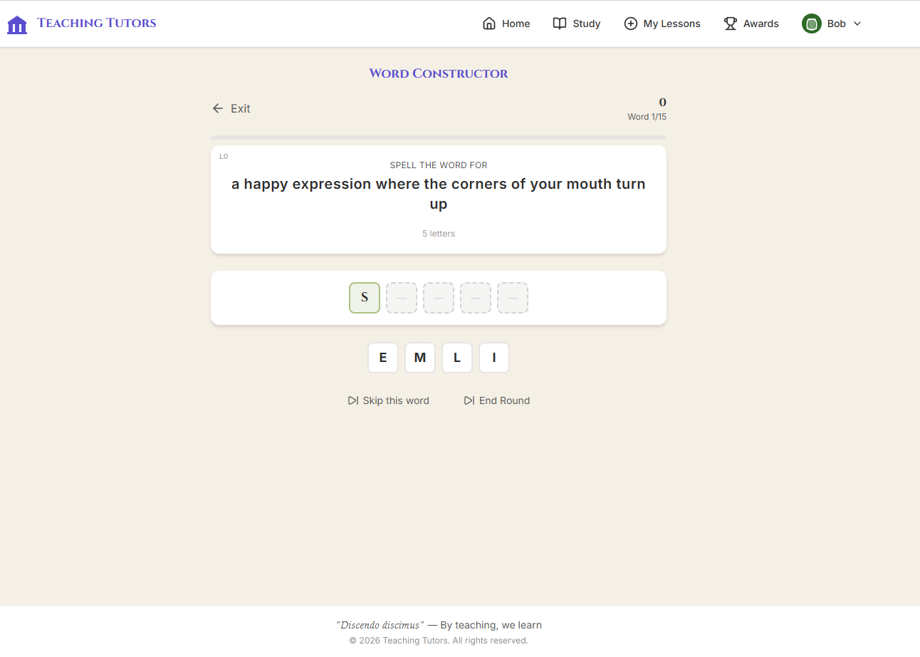 Word Constructor gameplay screenshot